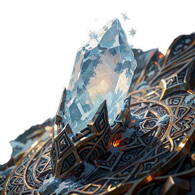 Takket iskrystal med bl&aring;t indre lys - symbol p&aring; kryptominimum p&aring; 50 &euro;